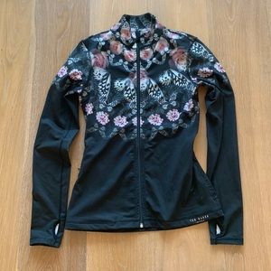 Ted Baker London zippered jacket butterfly and floral print